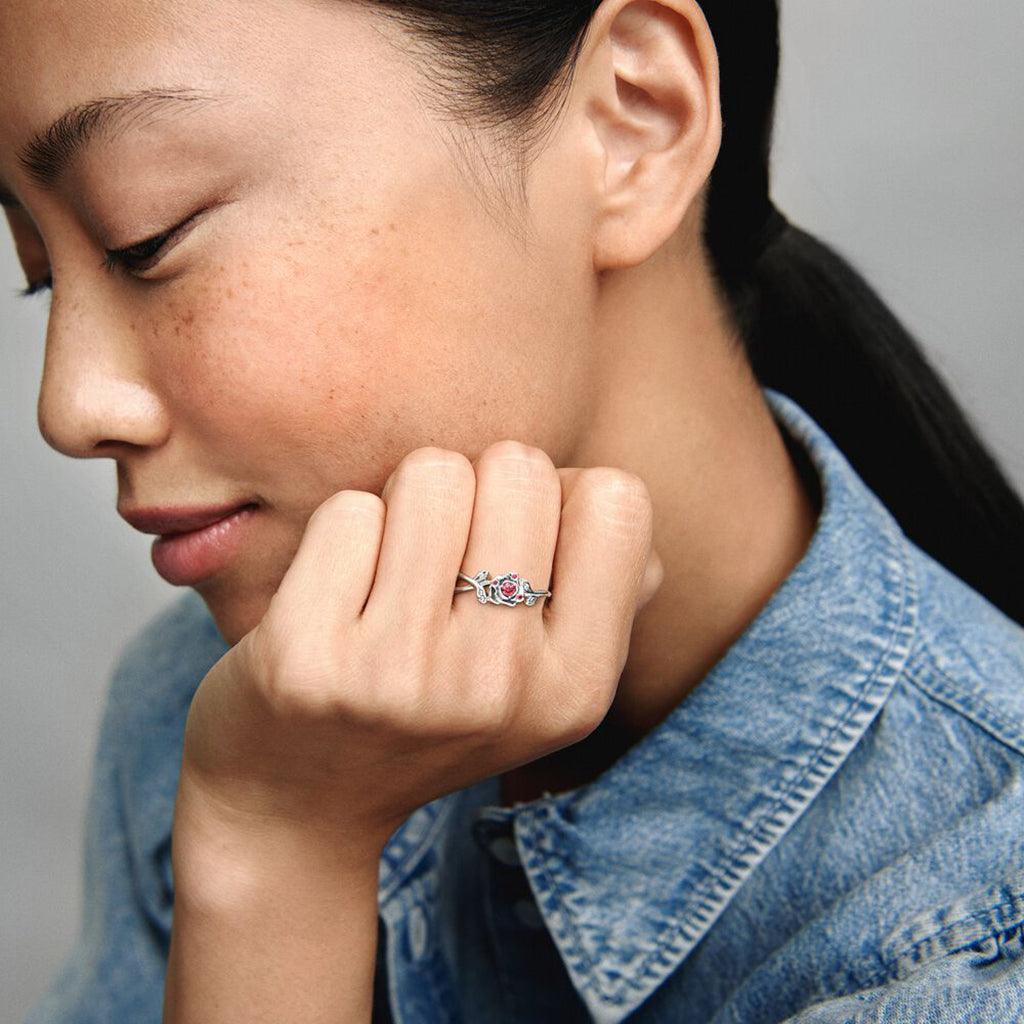 PANDORA : Disney Beauty and the Beast Rose Ring - Image 2