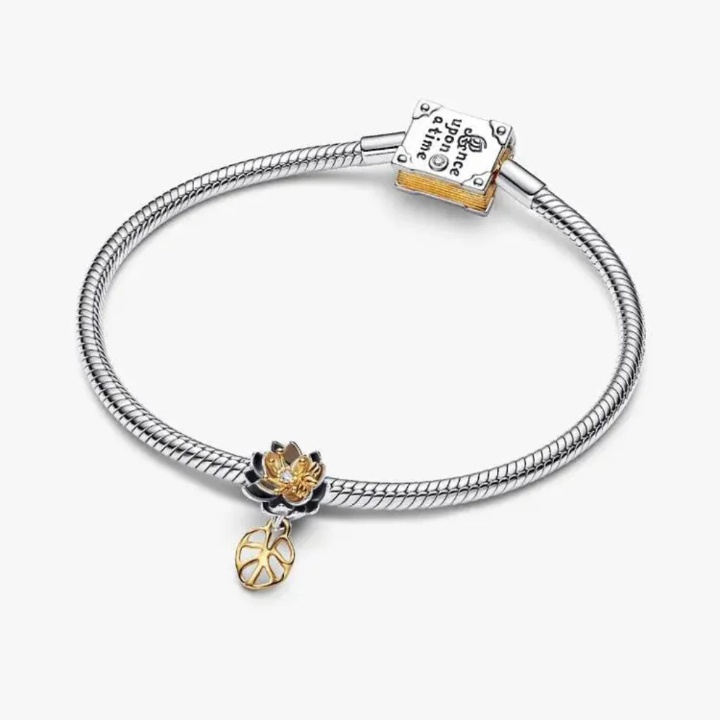 Pandora : Disney Princess Tiana Water Lily Lab-grown Diamond Charm - Image 2