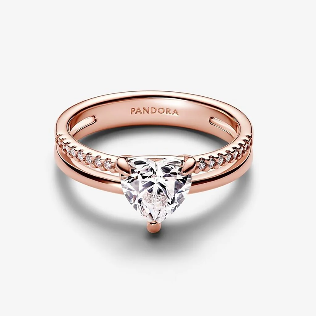 PANDORA : Double Band Heart Ring - Image 3