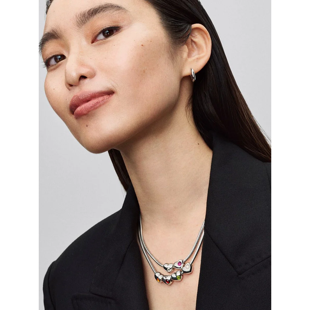 PANDORA : Red Stone Heart Charm - Image 4
