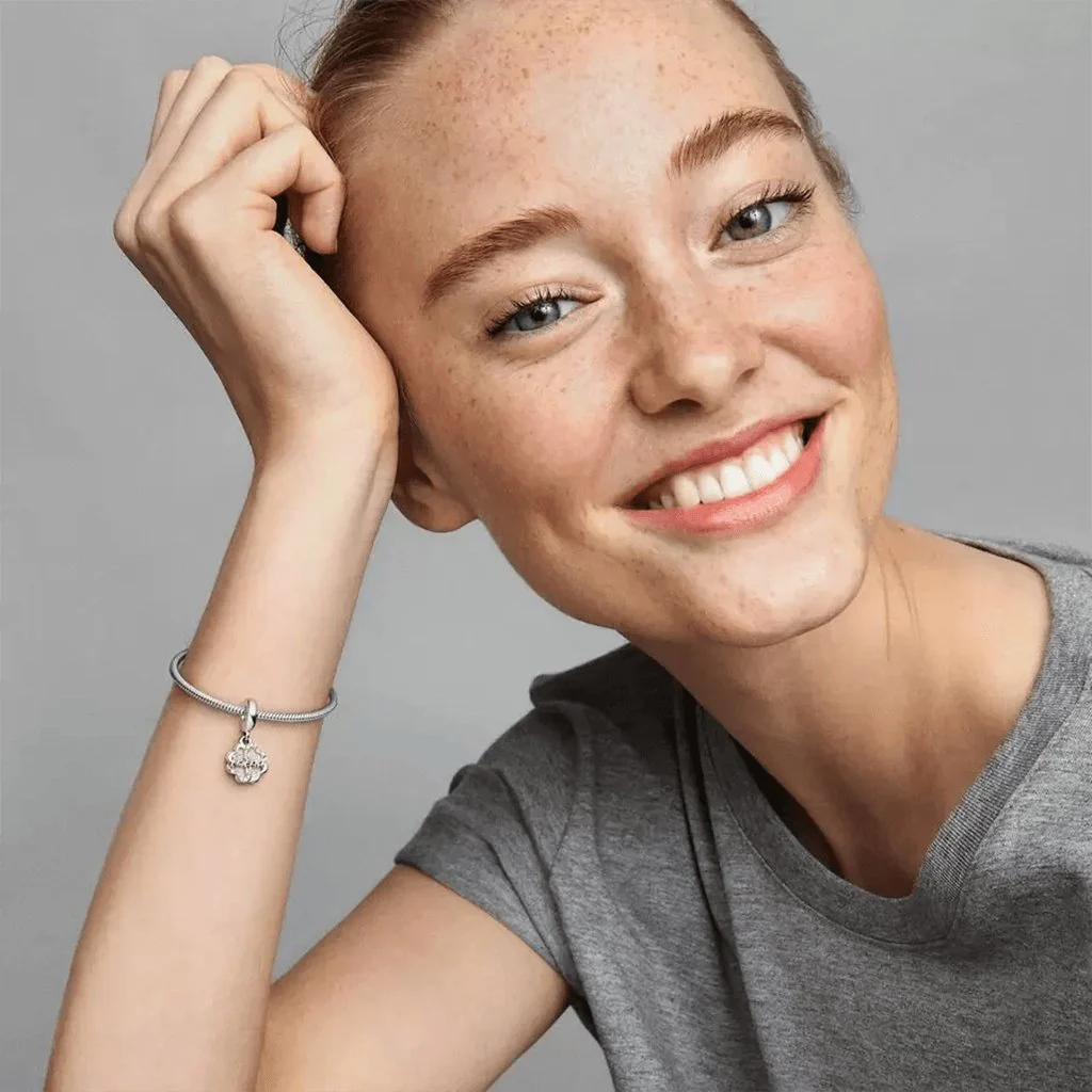 PANDORA : Four-leaf Clover Friendship Double Dangle Charm - Image 3