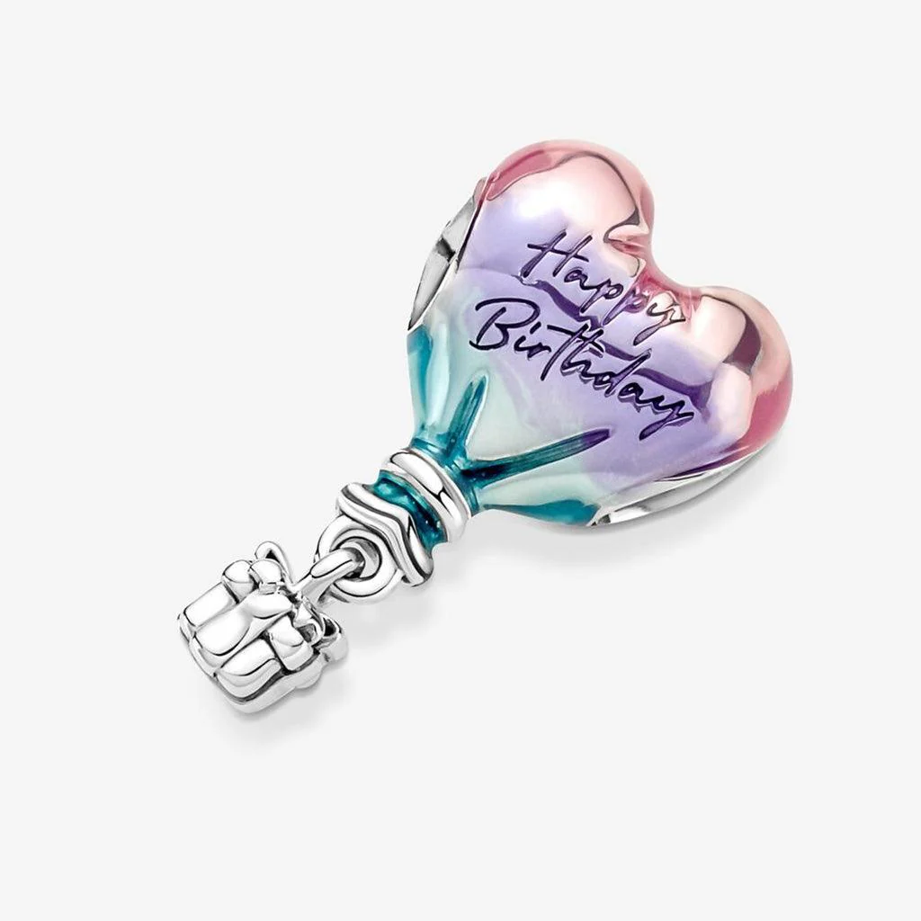 PANDORA : Happy Birthday Hot Air Balloon Charm - Image 3