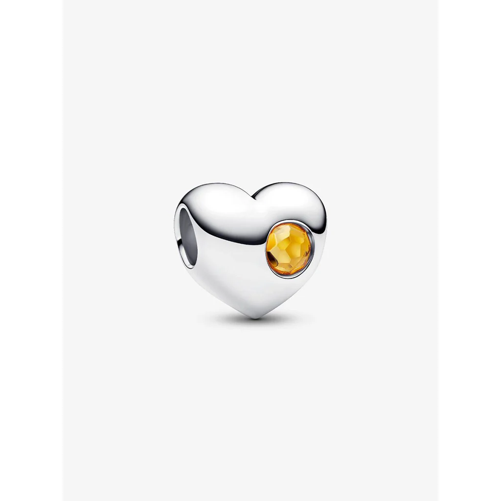 PANDORA : Honey Stone Heart Charm