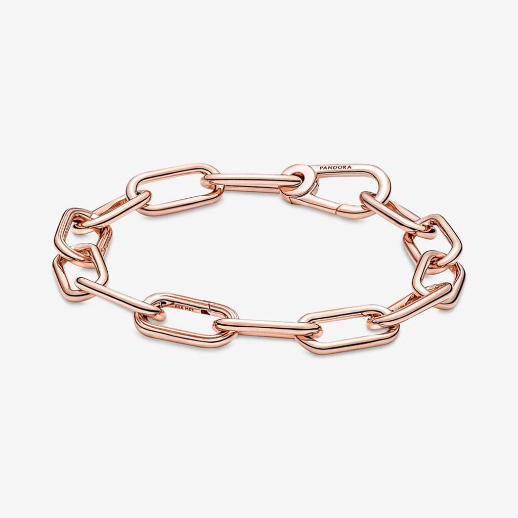 PANDORA : Link Chain Bracelet in Rose Gold - 3 Connectors