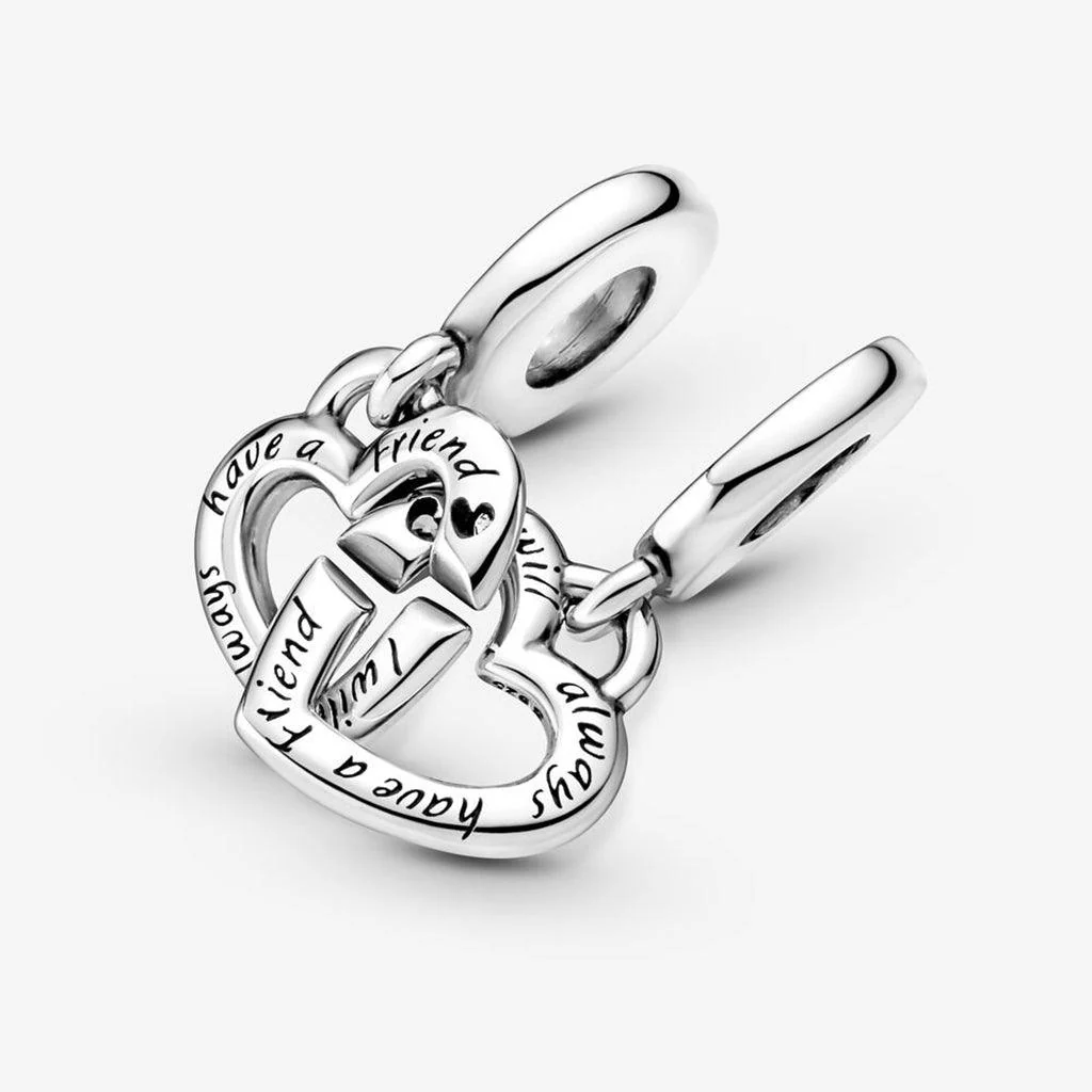PANDORA : Linked Sister Hearts Split Dangle Charm - Image 3