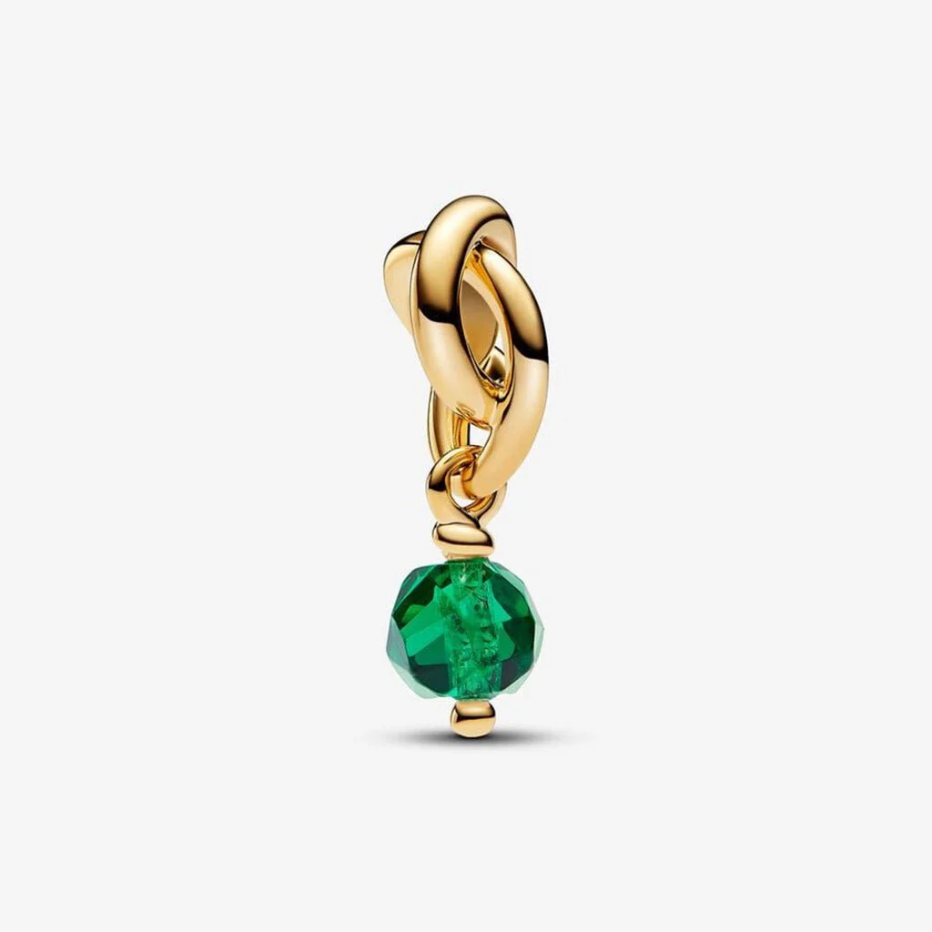 PANDORA : May Royal Green Eternity Circle Dangle Charm