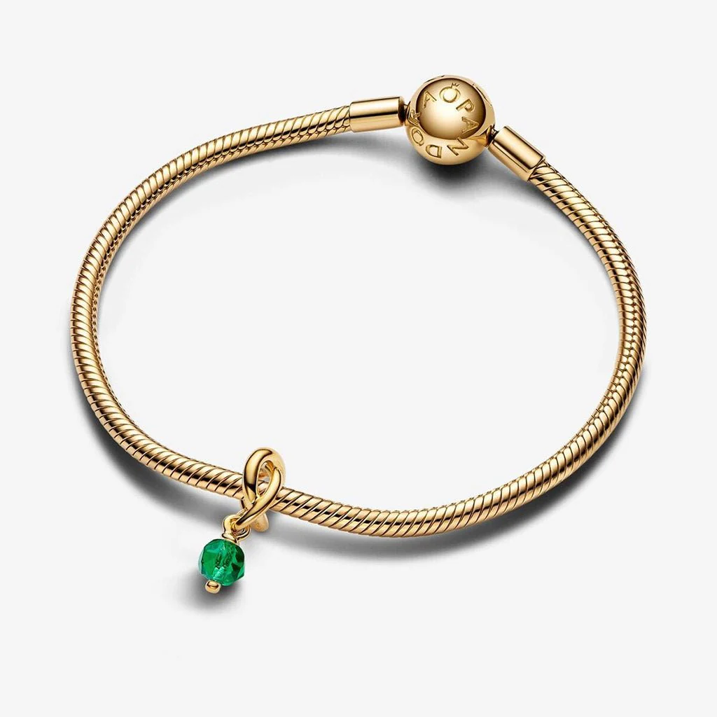 PANDORA : May Royal Green Eternity Circle Dangle Charm - Image 2