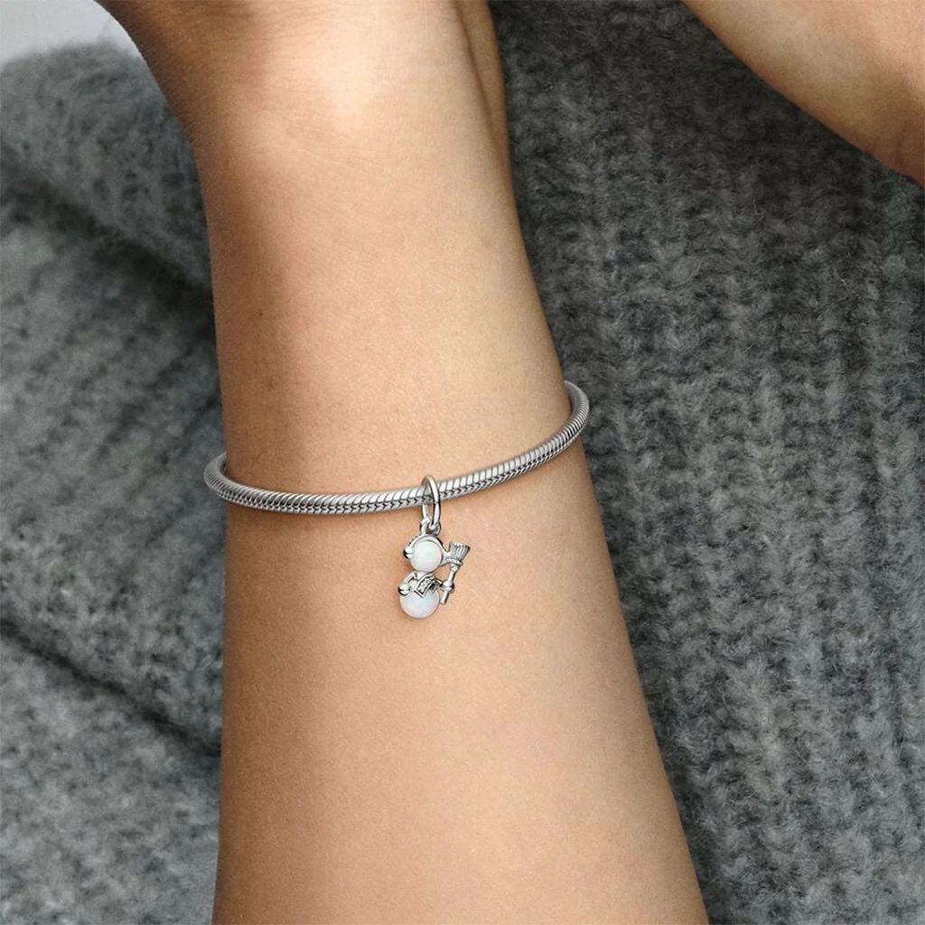 PANDORA : Opalescent Snowman Dangle Charm - Image 4