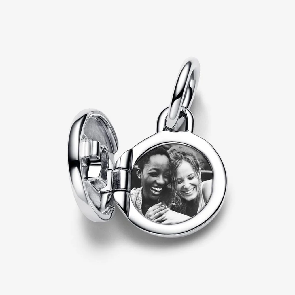 PANDORA : Openable & Engravable Love Locket Dangle Charm - Sterling Silver - Image 8