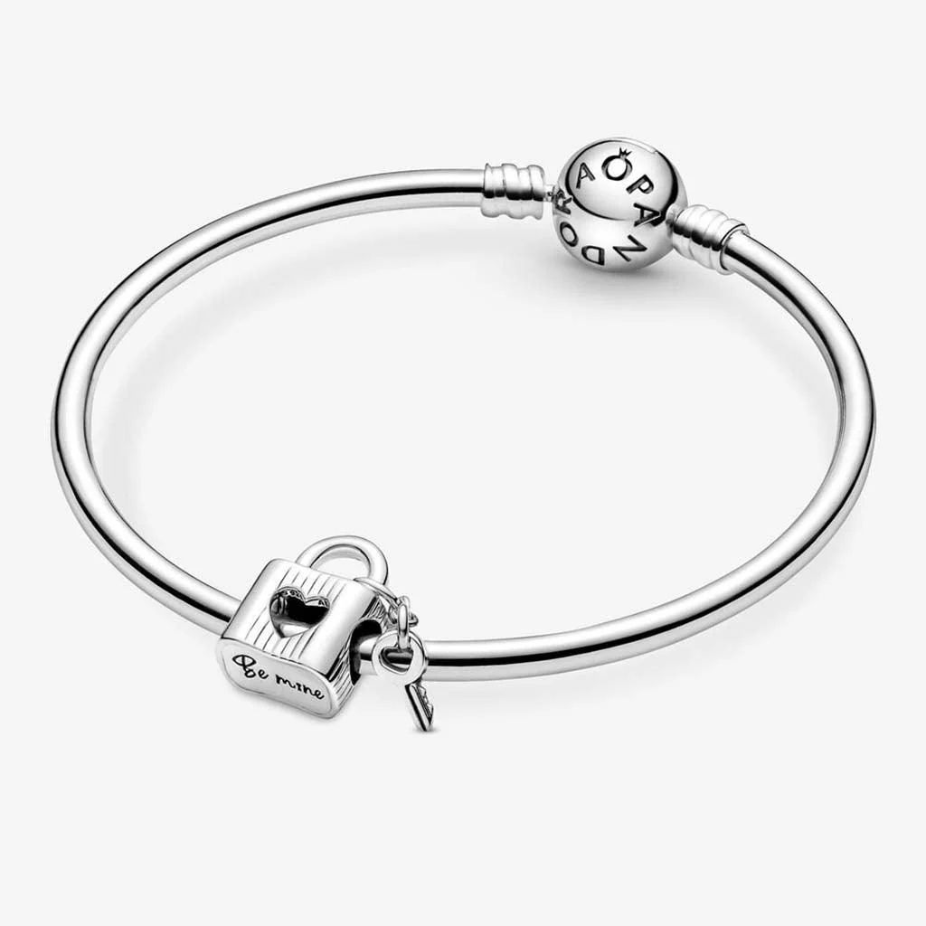 PANDORA : Padlock & Heart Key Charm - Image 5