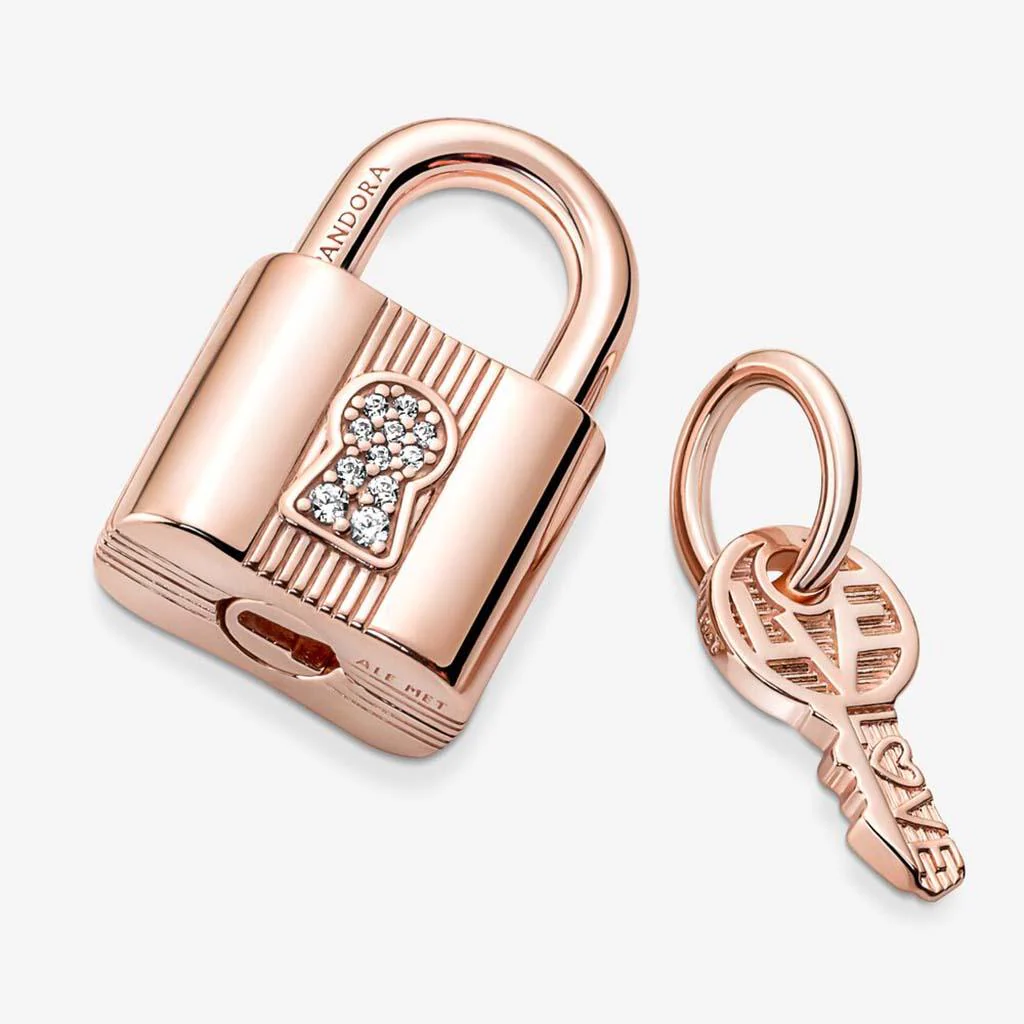 PANDORA : Padlock & Key Dangle Charm - Image 2