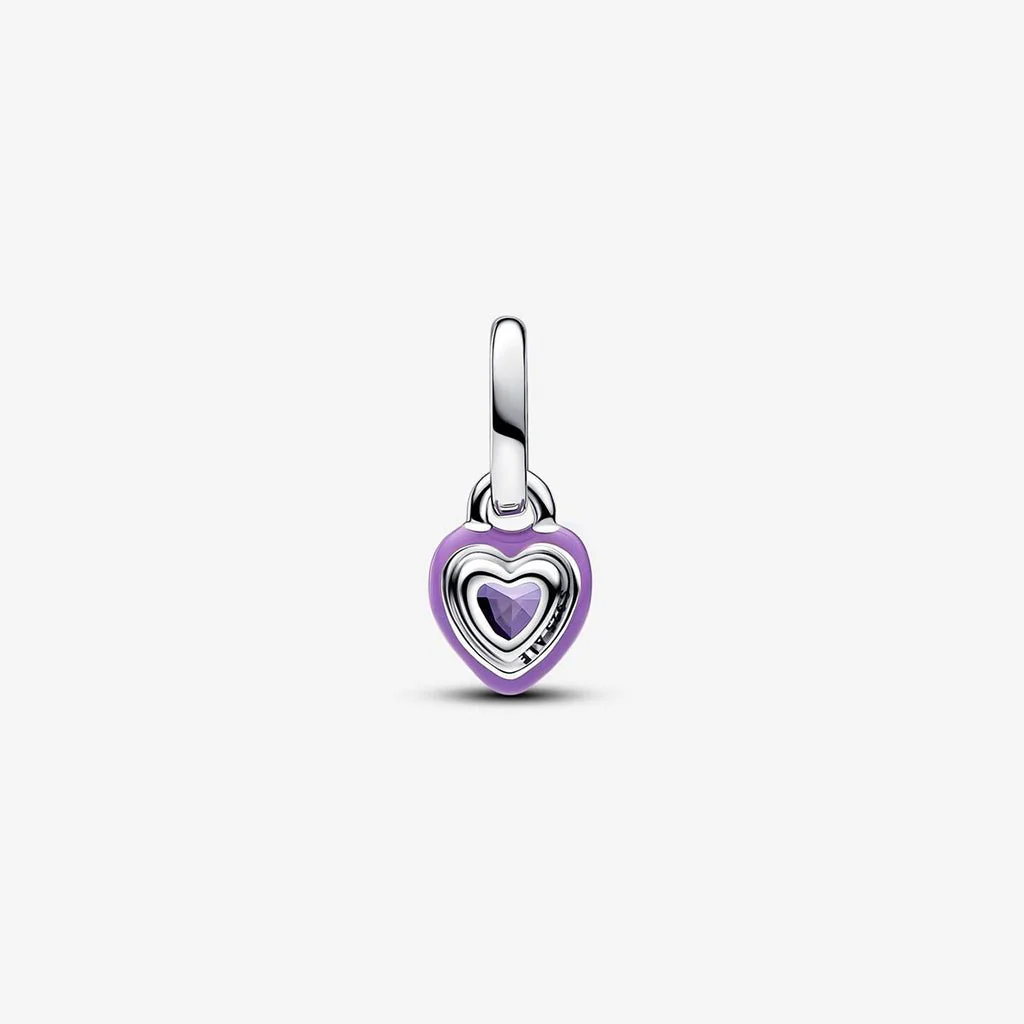 PANDORA : Pandora ME Purple Chakra Heart Mini Dangle Charm - Image 2