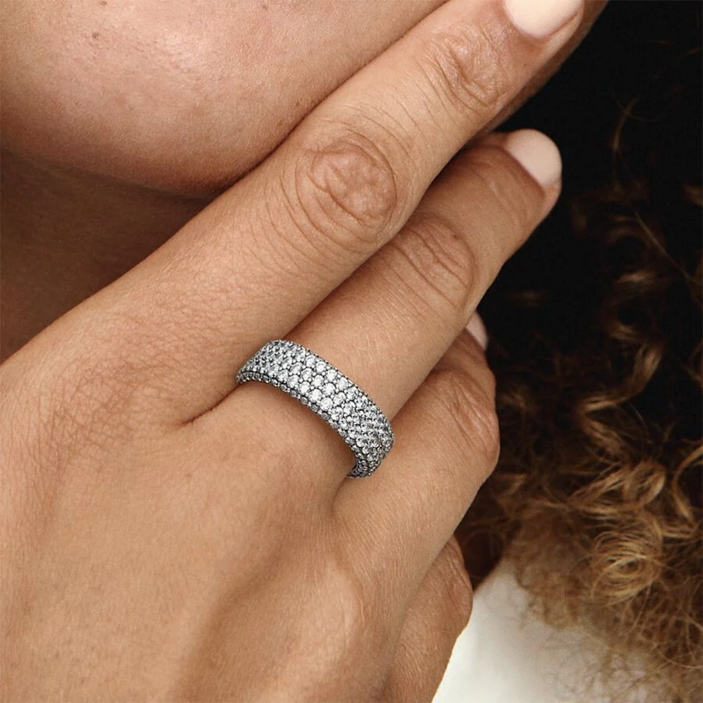 PANDORA : Pandora Timeless Pavé Triple-row Ring - Image 3