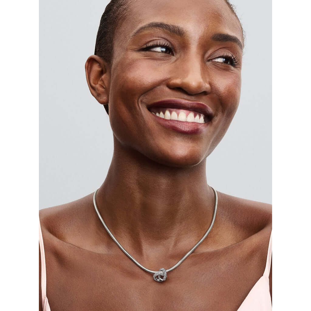 PANDORA : Pavé Infinity Knot Heart Charm - Image 2