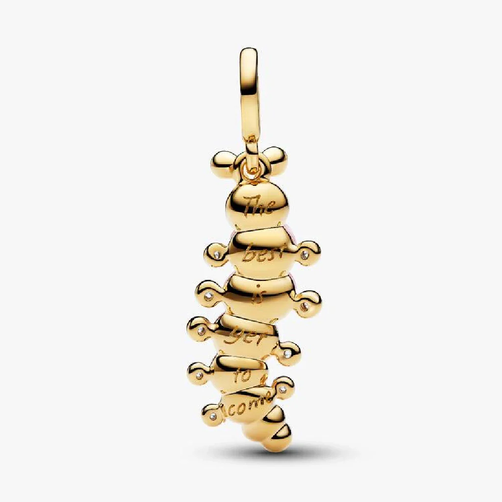 Pandora : Pink Caterpillar Charm - Image 2