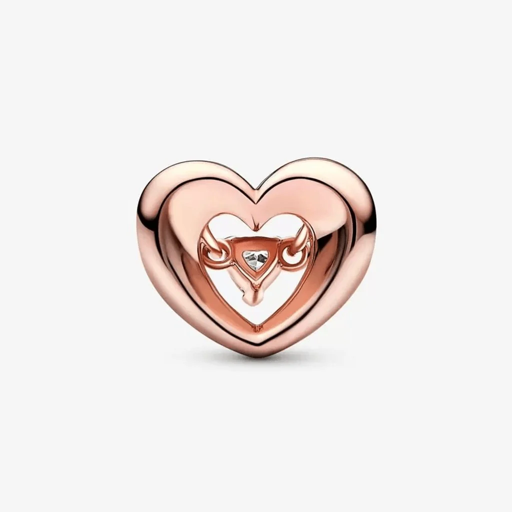 PANDORA : Radiant Heart & Floating Stone Charm - Image 3