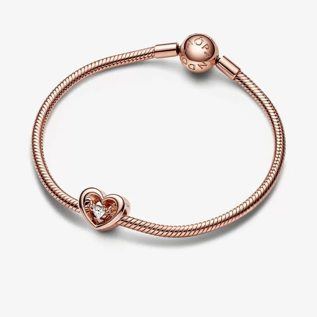 PANDORA : Radiant Heart & Floating Stone Charm - Image 4