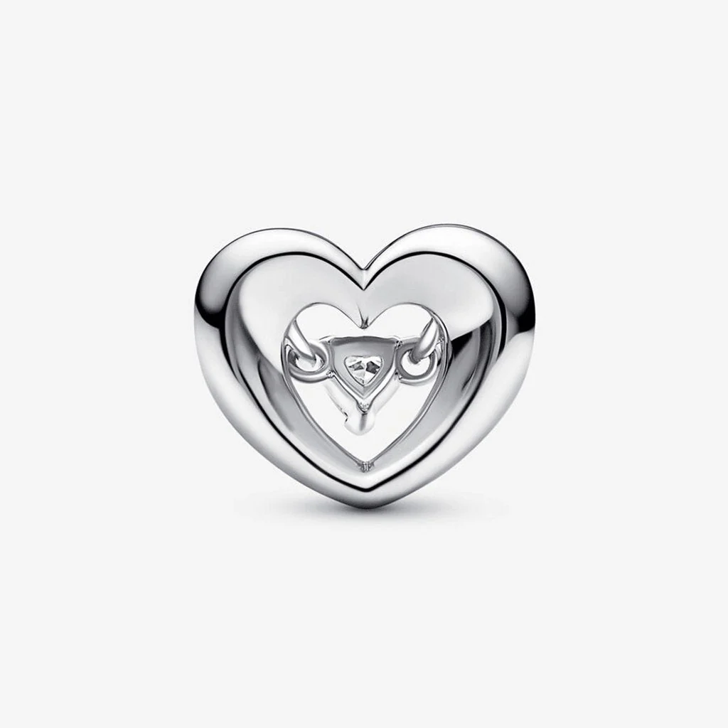 PANDORA : Radiant Heart & Floating Stone Charm - Image 4
