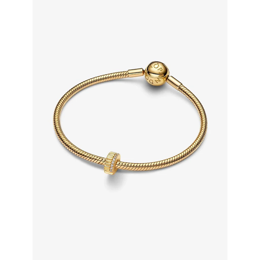PANDORA : Ribbed Clip Charm - Image 3