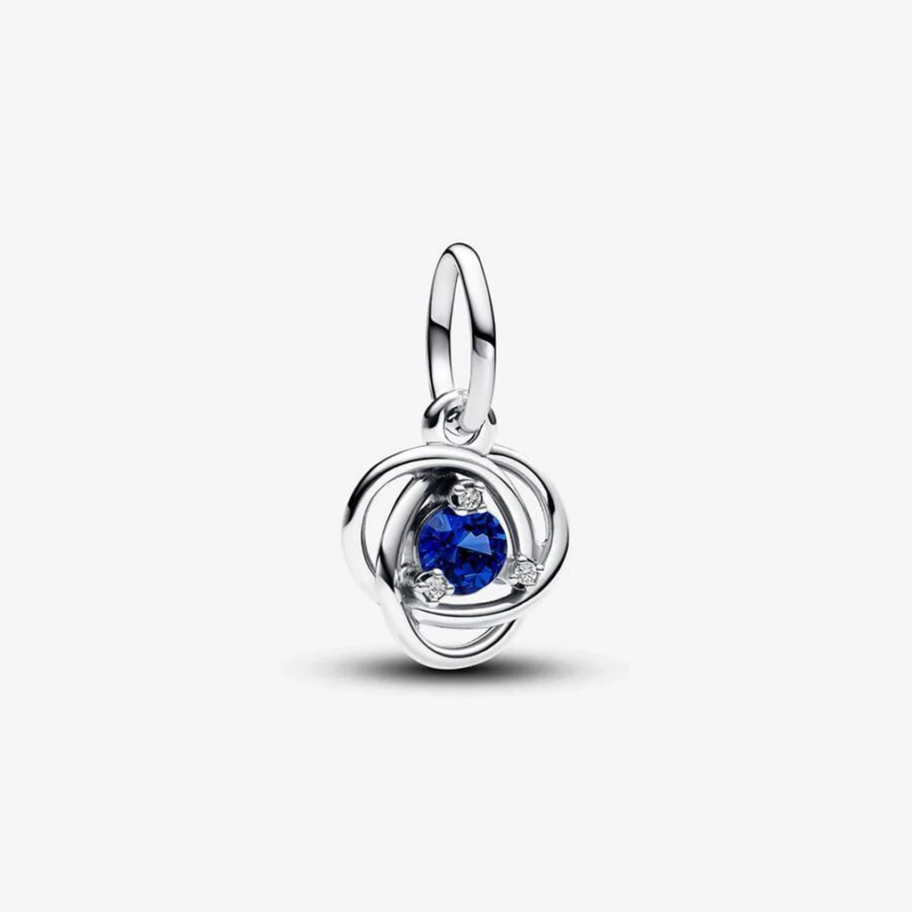 PANDORA :  September Blue Eternity Circle Dangle Charm