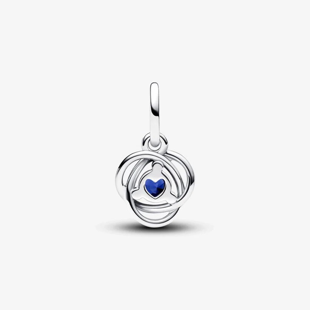 PANDORA :  September Blue Eternity Circle Dangle Charm - Image 2