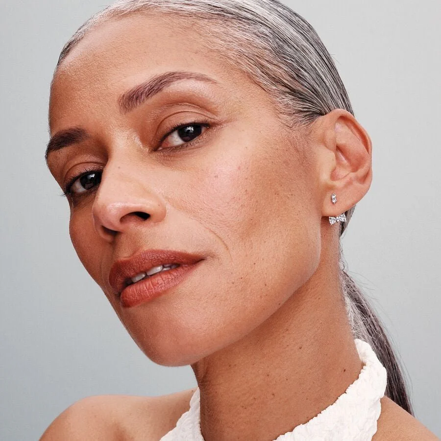 PANDORA : Sparkling Bow Drop Earrings - Image 2