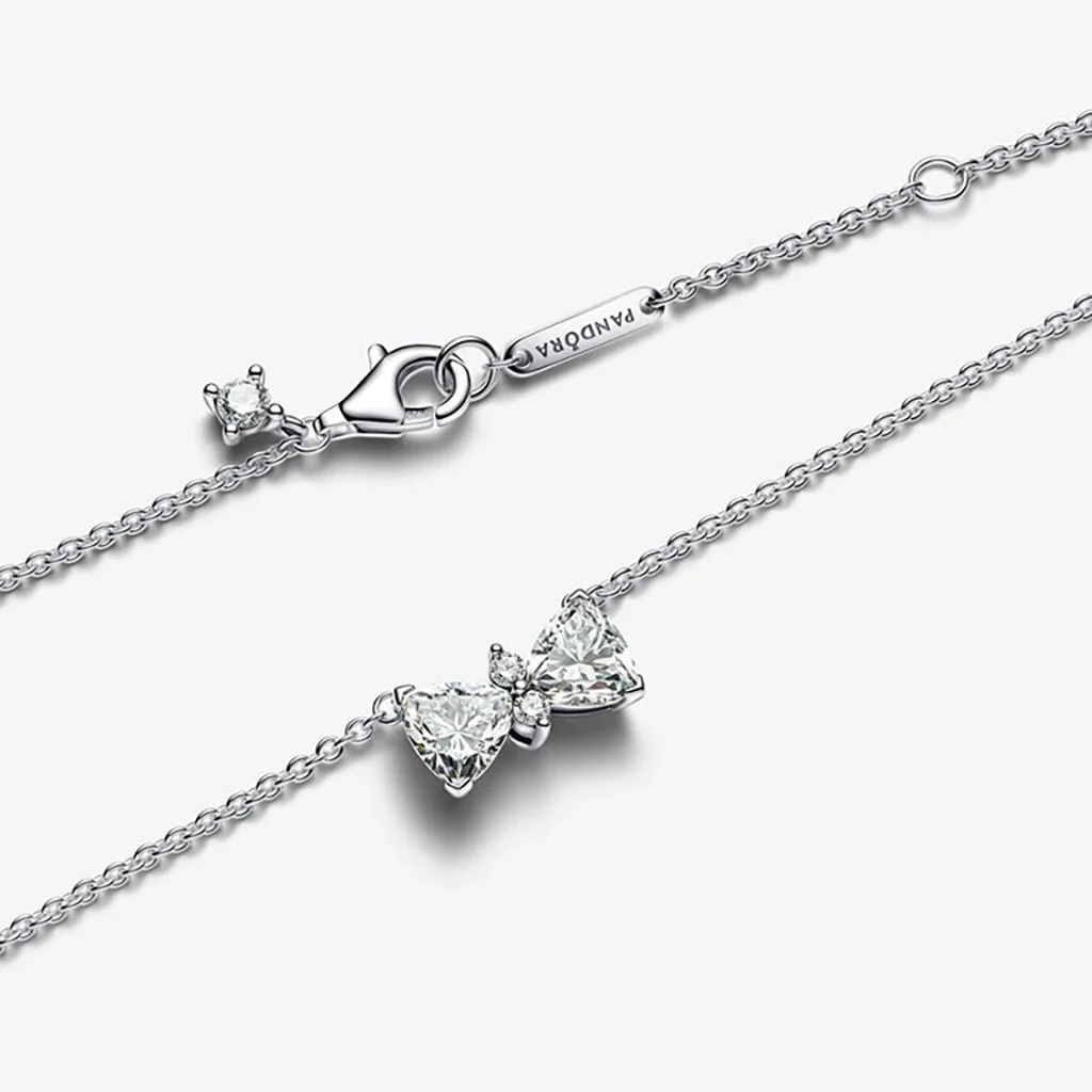 PANDORA : Sparkling Bow Necklace - Image 4