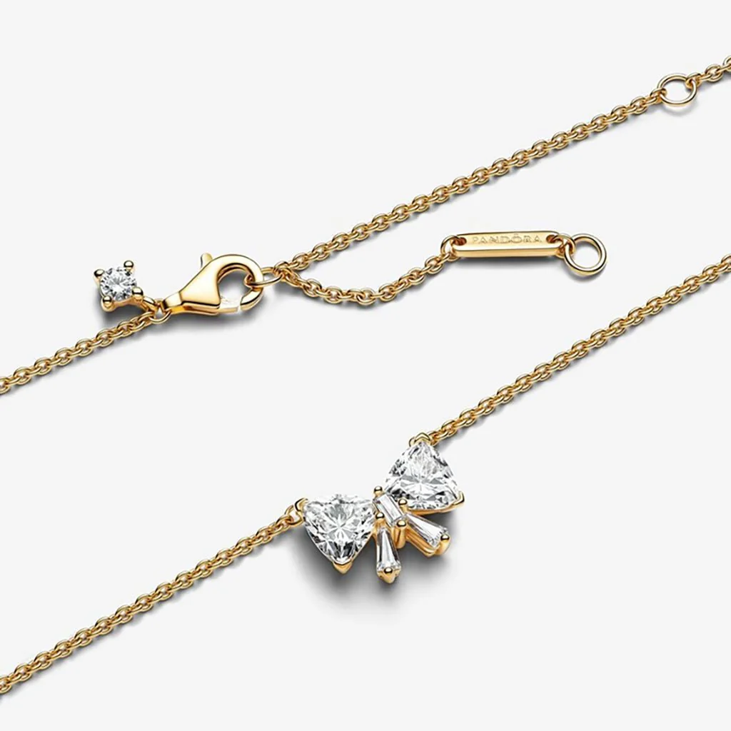 PANDORA : Sparkling Bow Necklace - Image 5