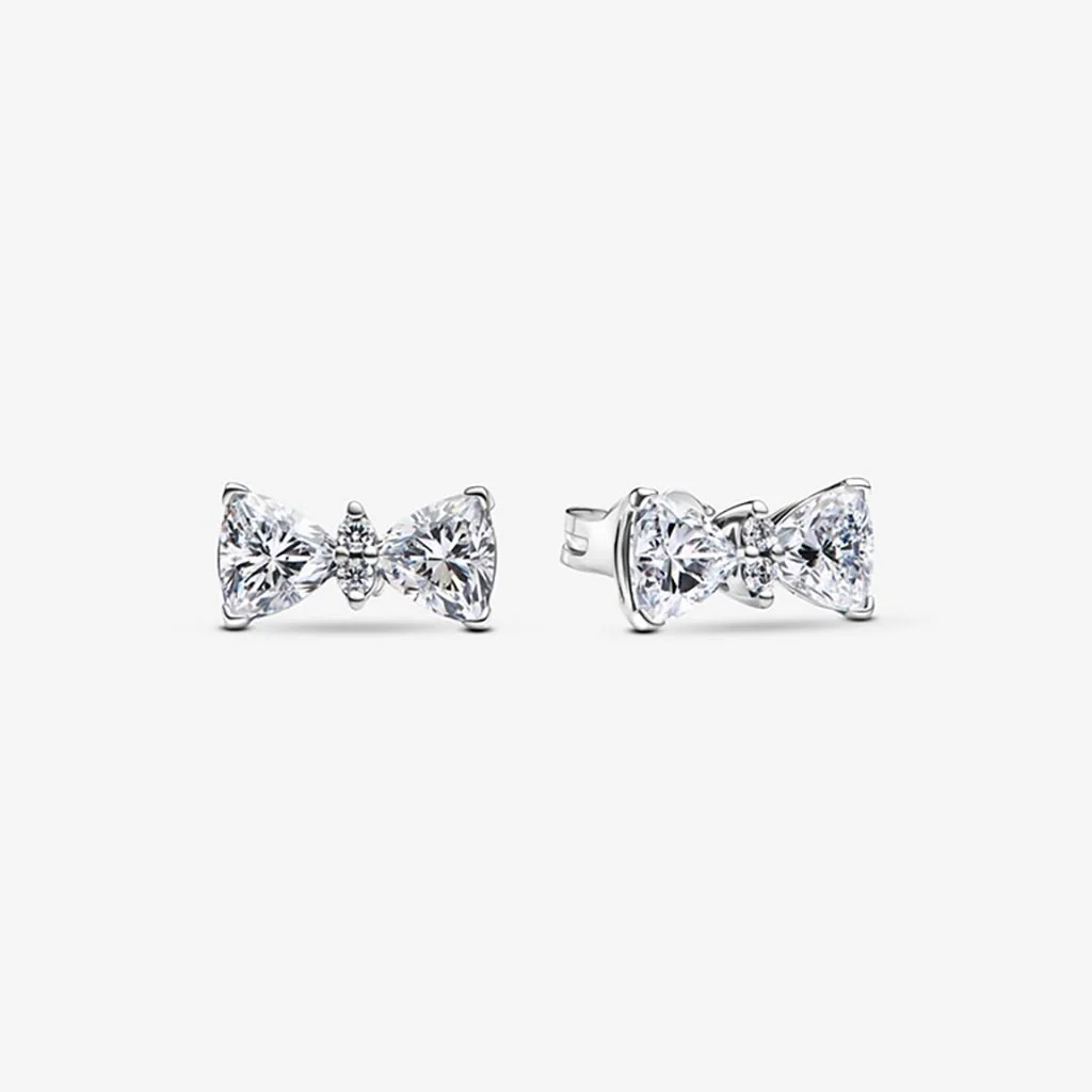 PANDORA : Sparkling Bow Stud Earrings