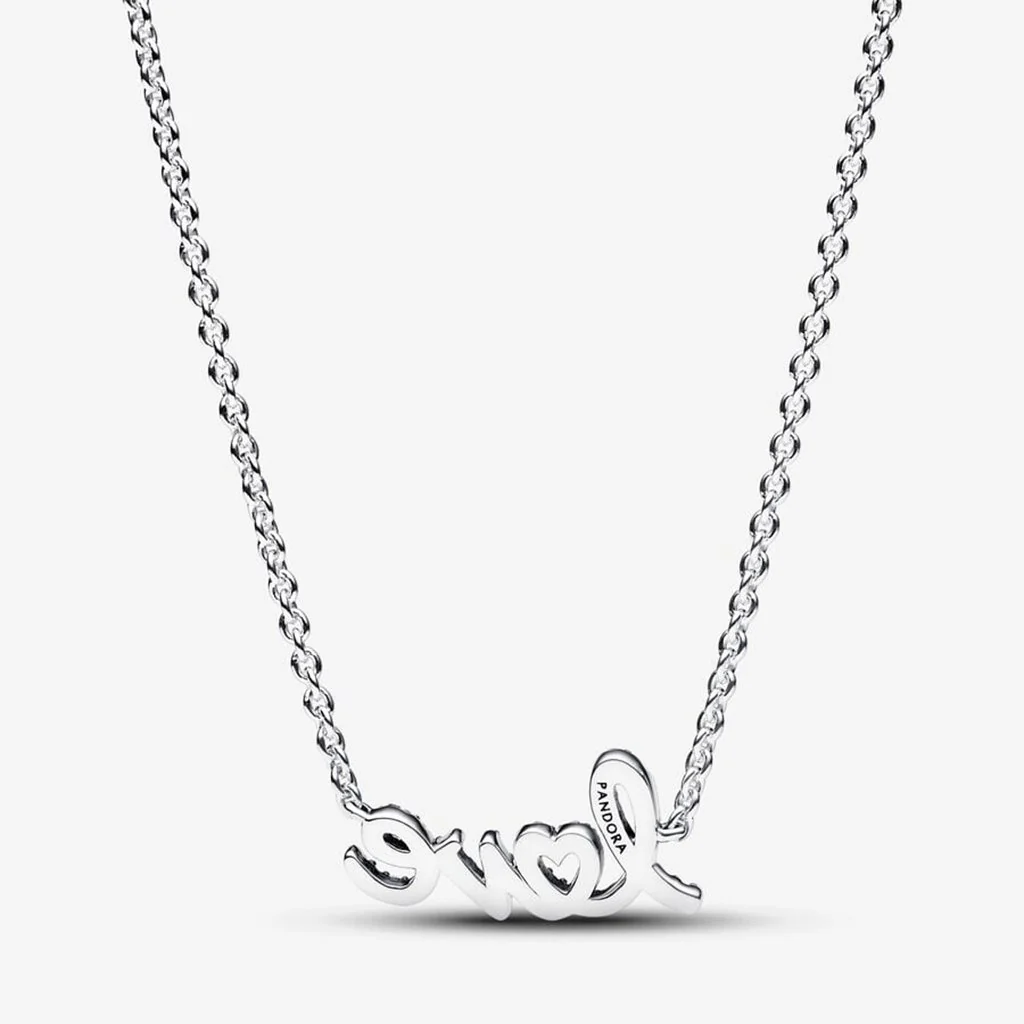 PANDORA : Sparkling Handwritten Love Collier Necklace - Sterling Silver - Image 5