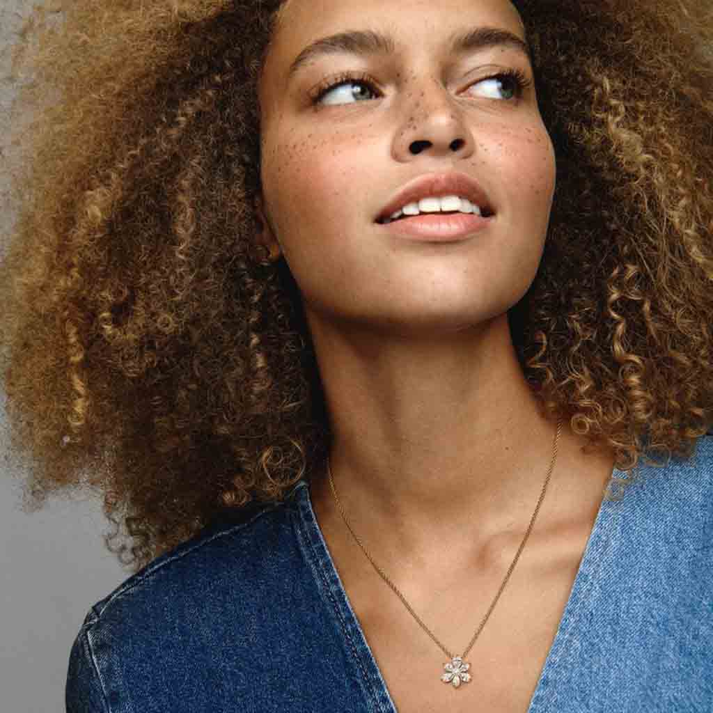 PANDORA : Sparkling Herbarium Cluster Pendant Necklace - Image 4