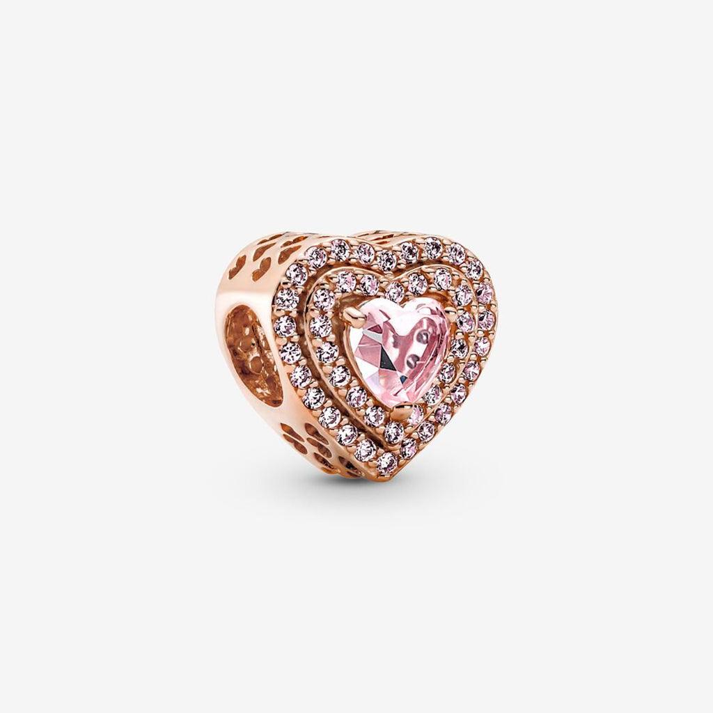 PANDORA : Sparkling Levelled Heart Charm
