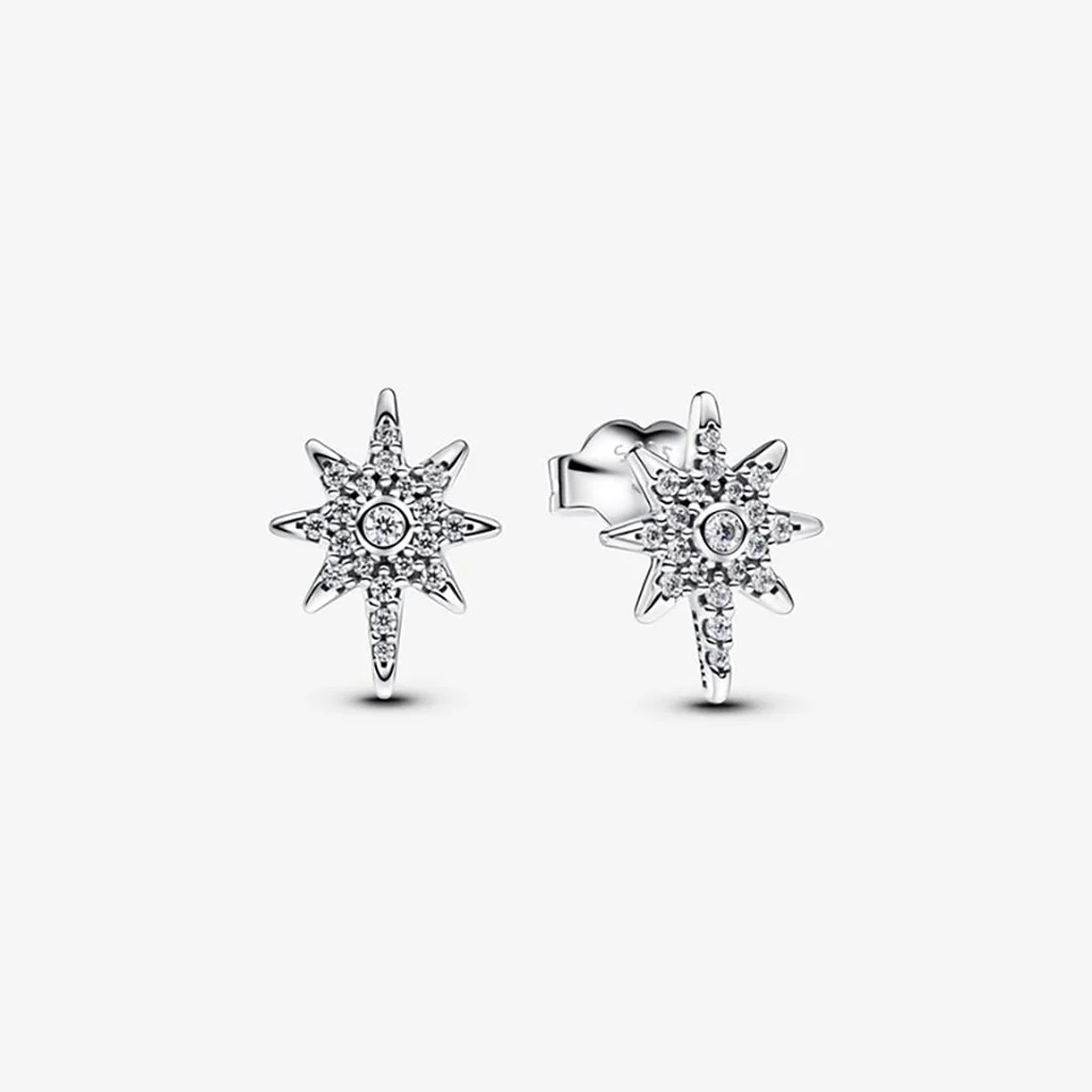PANDORA : Sparkling North Star Stud Earrings