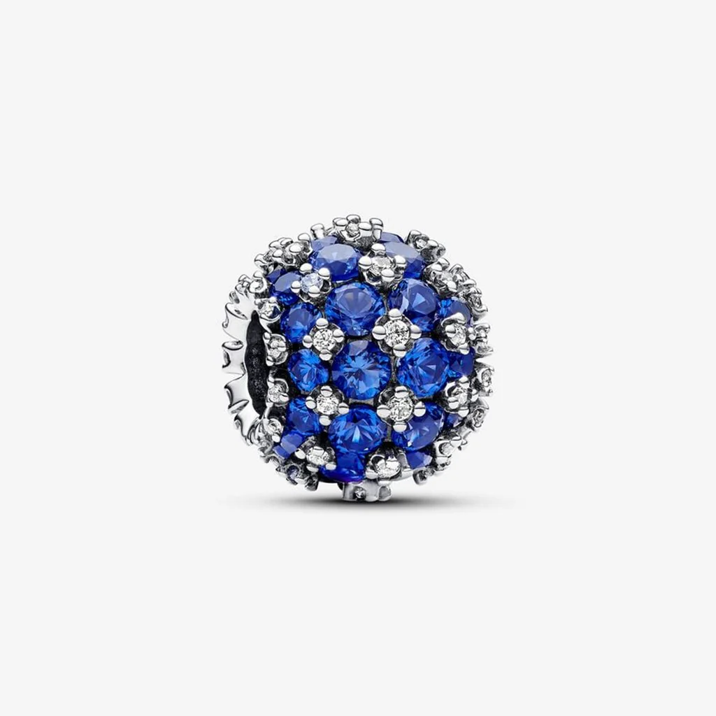 PANDORA : Sparkling Pavé Round Blue Charm