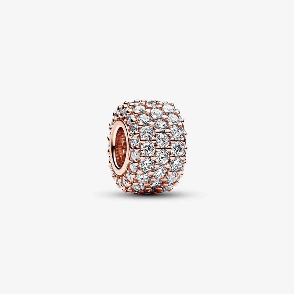 PANDORA : Sparkling Pavé Triple-row Charm