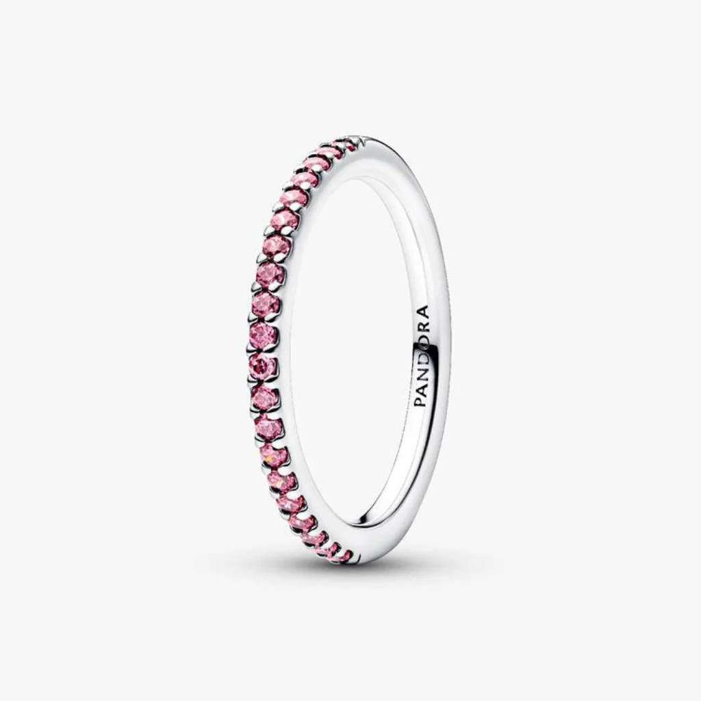 PANDORA : Sparkling Pink Band Ring - Image 2
