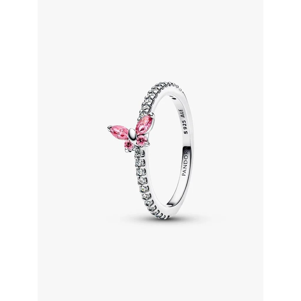 PANDORA : Sparkling Pink Butterfly Ring