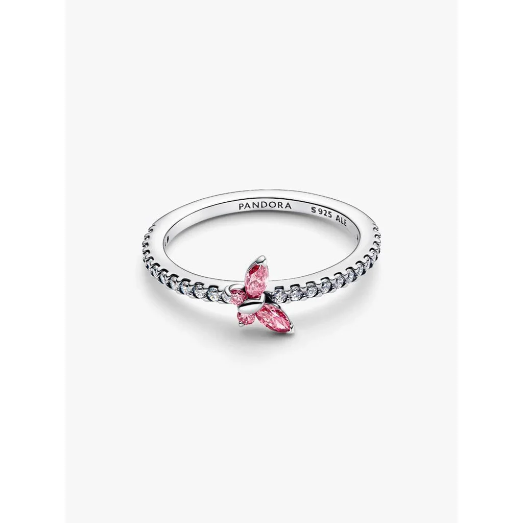 PANDORA : Sparkling Pink Butterfly Ring - Image 3
