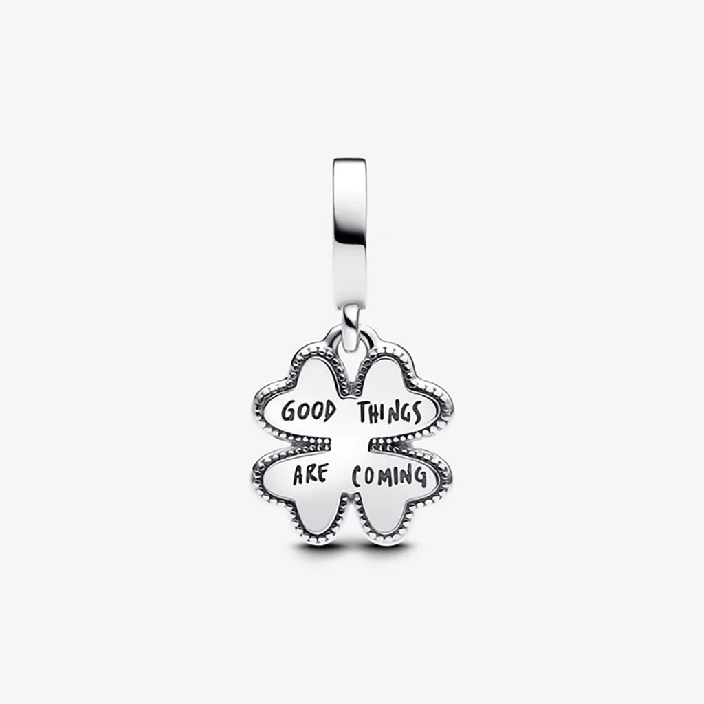 PANDORA : Spinnable Four Leaf Clover Lab-Grown Diamond Dangle Charm - Image 2