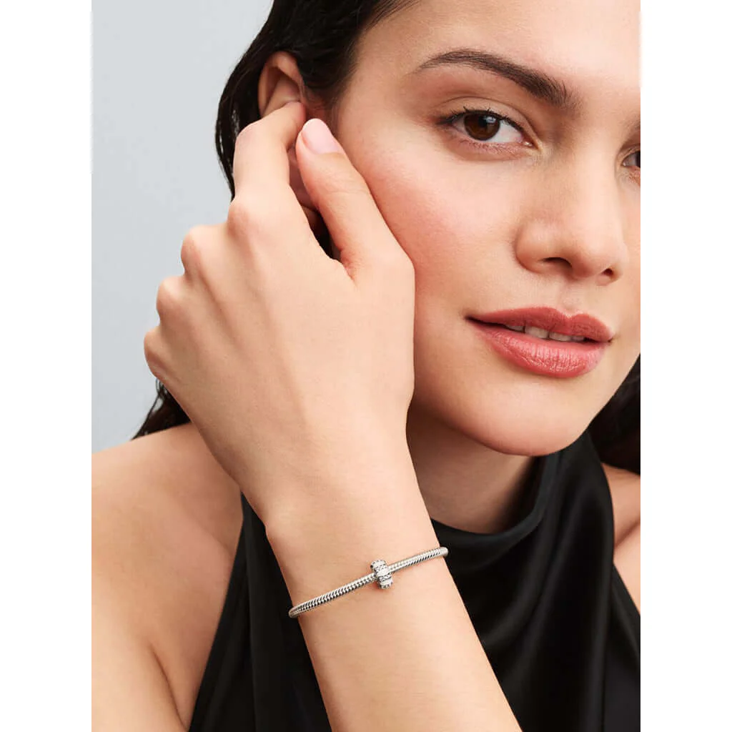 PANDORA : Stones & Enamel Clip Charm - Silver - Image 2