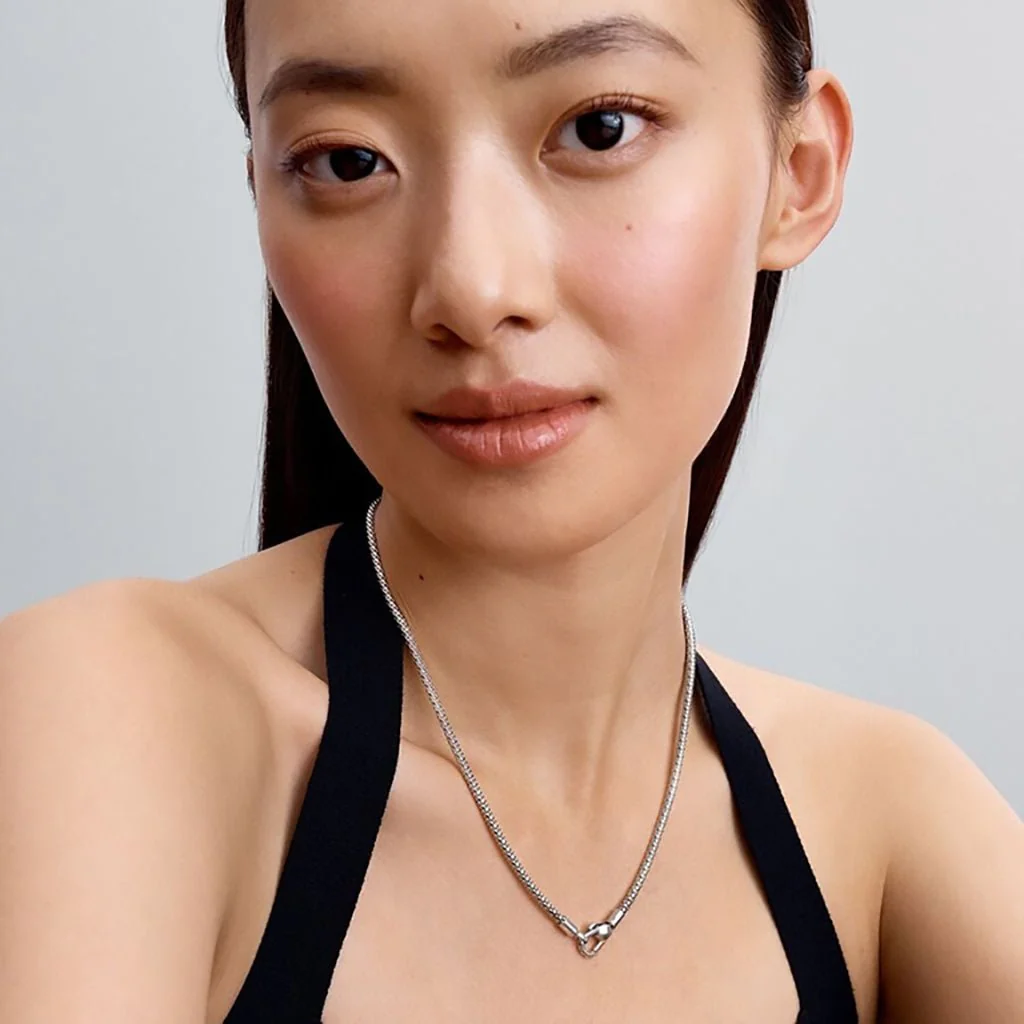 PANDORA : Studded Clasp & Chain Necklace - Image 2