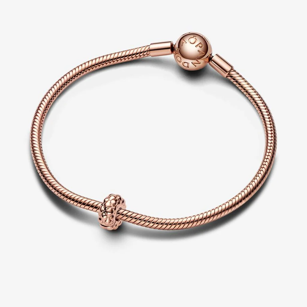 PANDORA : Studded Clip Charm in Rose Gold Plated - Image 3