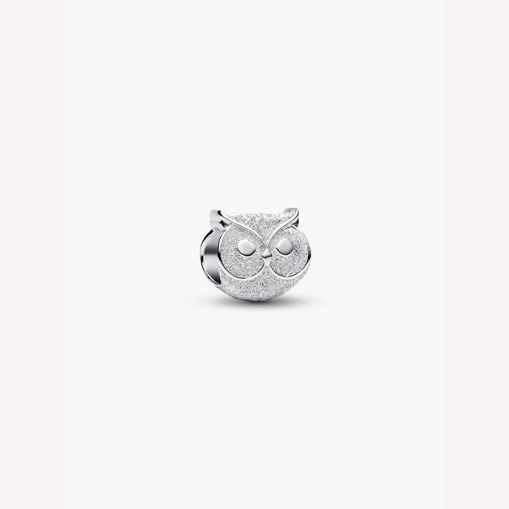 Pandora : Textured Owl Mini Charm