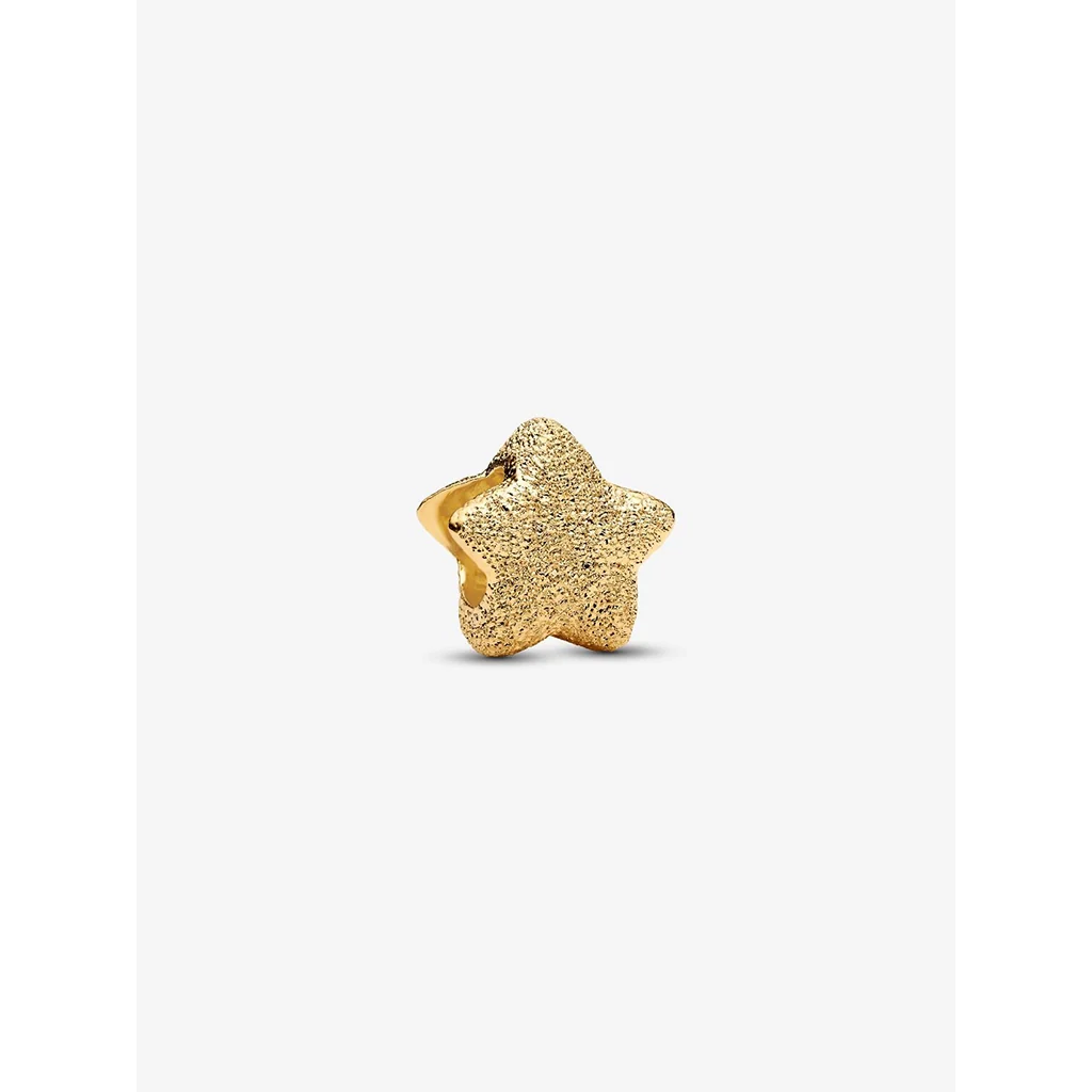 PANDORA : Textured Star Mini Charm - Gold