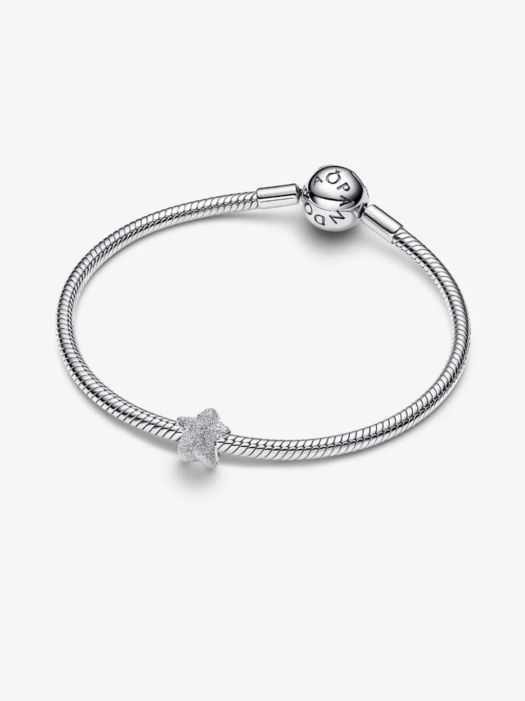 PANDORA : Textured Star Mini Charm - Silver - Image 2