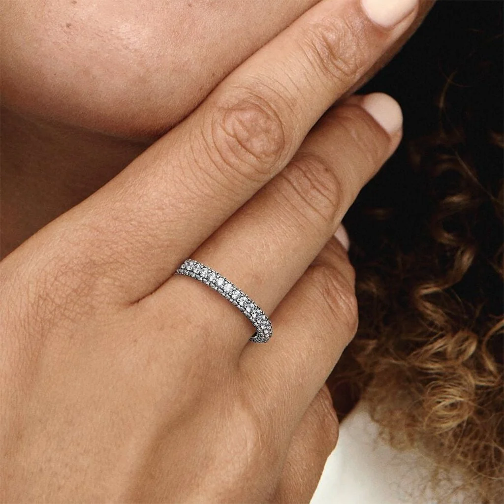 PANDORA : Timeless Pavé Single-row Ring in Sterling Silver - Image 3