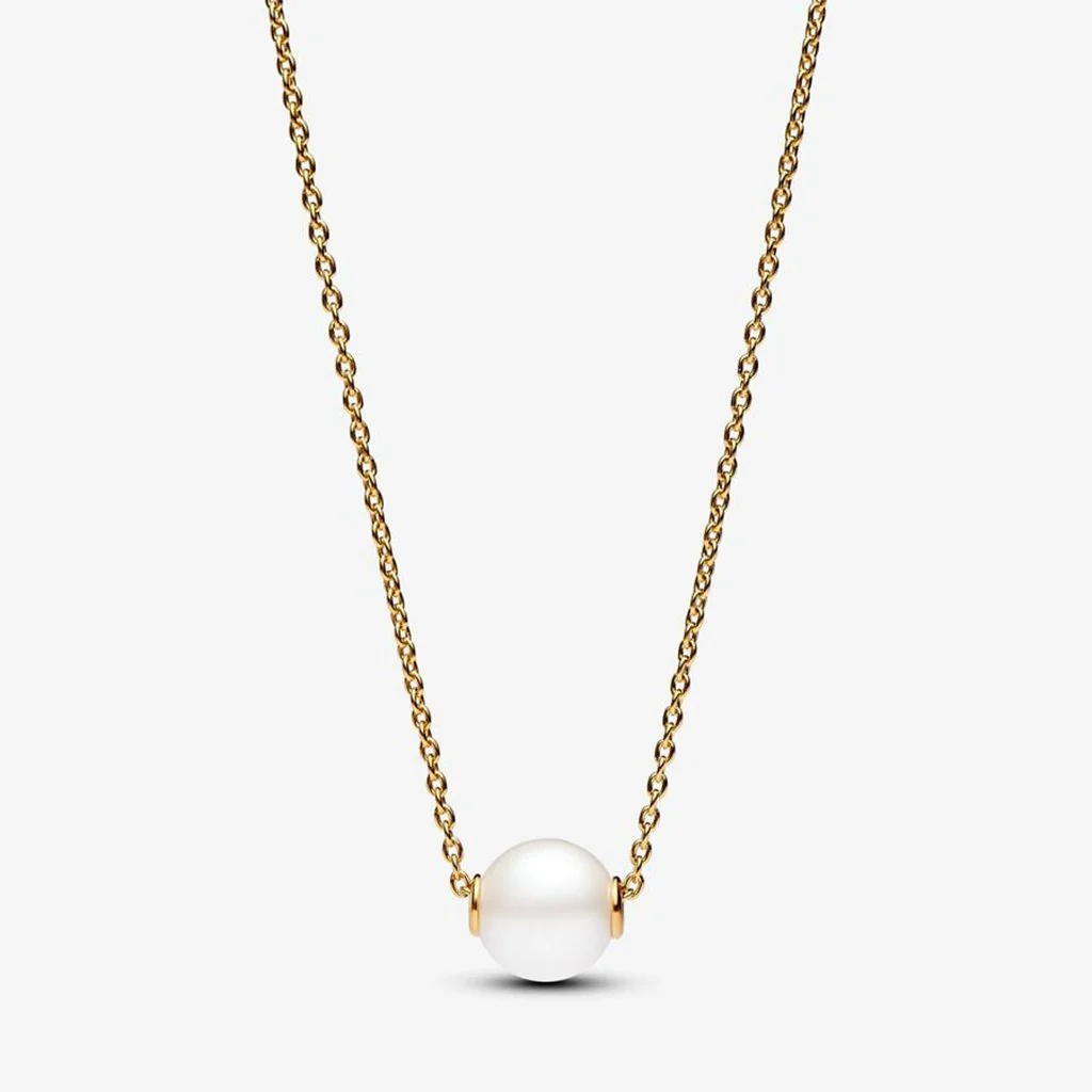 PANDORA : Treated Freshwater Cultured Pearl Collier Necklace - Gold Plated