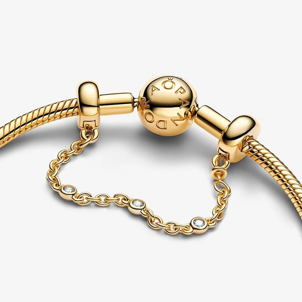 PANDORA : Triple Clear Stone Safety Chain - Image 4