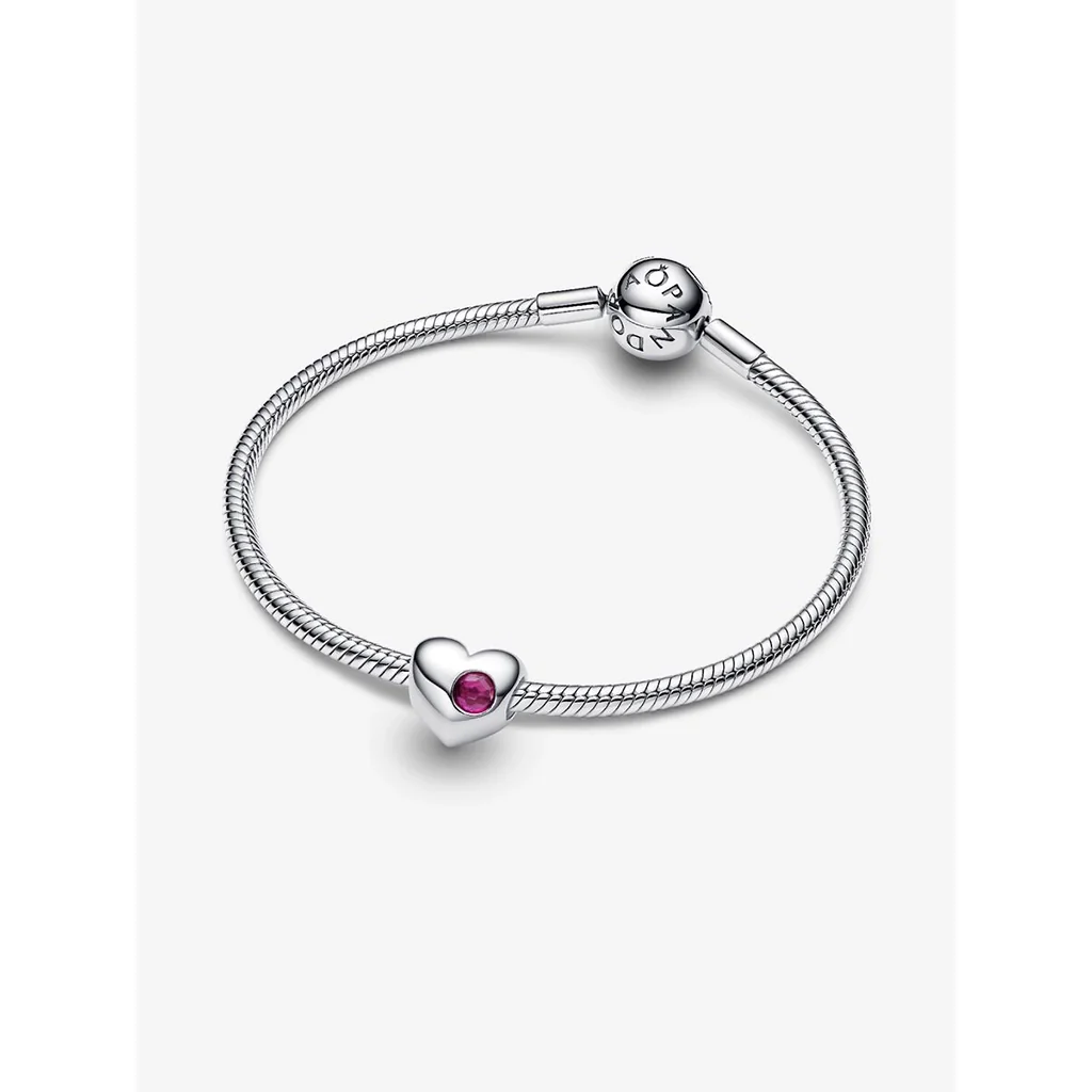 PANDORA : True Red Stone Heart Charm - Image 2