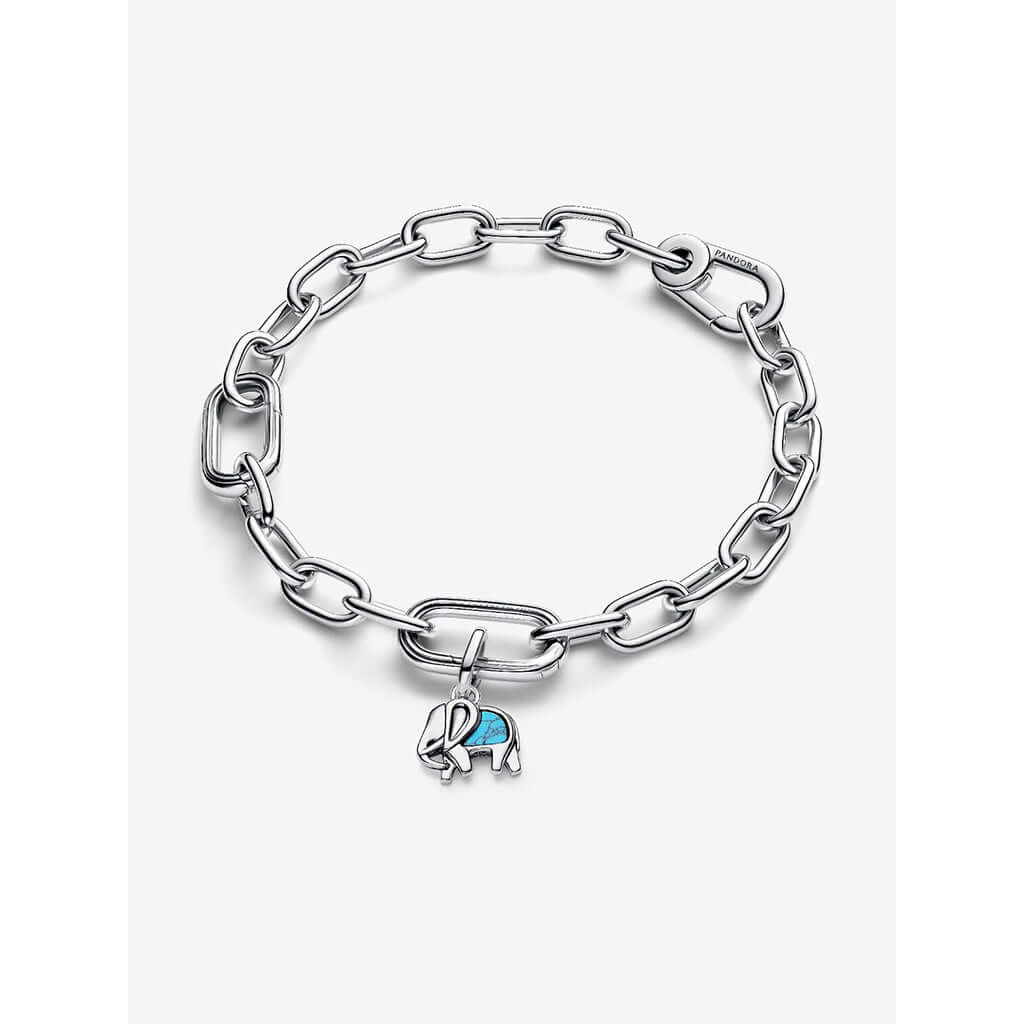 PANDORA : Turquoise-coloured Elephant Mini Dangle Charm - Image 3
